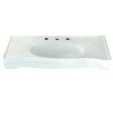 Kingston Brass VPB1368B Imperial Ceramic Console Sink Basin, 36 inches, White