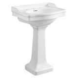 Kingston Brass Fauceture VPB3248 Imperial Wall Mount Pedestal Sink, White - 12 3/8 inch