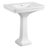 Kingston Brass Fauceture VPB4308 Imperial Wall Mount Pedestal Sink, White - 11 5/8 inch