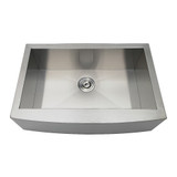 Kingston Brass Gourmetier GKTSF30209 Drop-In Stainless Steel Single Bowl Farmhouse Kitchen Sink, Brushed - 30 inch