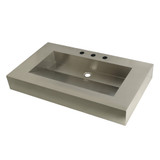 Kingston Brass GLTS37225 Fauceture 37" x 22" Stainless Steel Bathroom Sink, Brushed