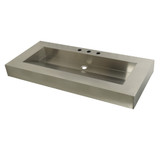 Kingston Brass GLTS49225 Fauceture 49" x 22" Stainless Steel Bathroom Sink, Brushed