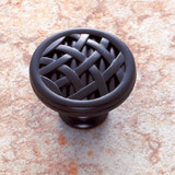 JVJ Oil Rubbed Bronze 1 1/2" Crisscross Door Knob - 69220