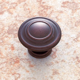 JVJ Old World Bronze 1 1/4" Ringed Door Knob - 66212