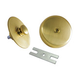 Kingston Brass DTL5303A7 Tub Drain Stopper with Overflow Plate Replacement Trim Kit, Brushed Brass