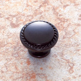 JVJ Oil Rubbed Bronze Rope Edged Door Knob 1 1/4" - 69420