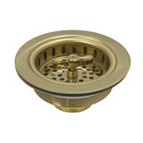 Kingston Brass K212PB Tacoma Spin and Seal Sink Basket Strainer, Polished Brass