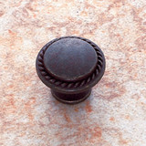 JVJ Rust Finish Rope Edged Door Knob 1 1/4" - 69449