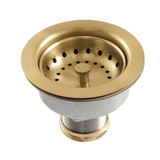 Kingston Brass K112BB Tacoma Snap-N-Tite Sink Basket Strainer, Brushed Brass