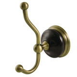 Kingston Brass BA9117AB Water Onyx Robe Hook, Antique Brass