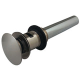 Kingston Brass EV6008 Push Pop-Up Drain with Overflow Hole, 22 Gauge, Brushed Nickel