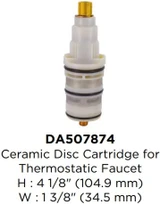 Gerber Brass Ceramic Disc Cartridge For Thermostatic Faucet - DA507874