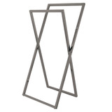 Kingston Brass SCC8298 Pedestal X Style Steel Construction Freestanding Towel Rack, Brushed Nickel