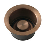 Kingston Brass BS2006AC Extended Waste Disposer Flange & Stopper - Antique Copper