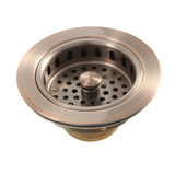 Kingston Brass KBS1006AC Kitchen Sink Basket Strainer, Antique Copper