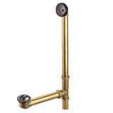 Kingston Brass DLL3185 18" Tub Waste and Overflow with Lift & Lock Drain, 20 Gauge, Oil Rubbed Bronze