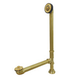 Kingston Brass CC2087 Clawfoot Tub Waste & Overflow Drain, Brushed Brass