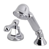 Kingston Brass KSK4301ALTR Deck Mount Hand Shower with Diverter for Roman Tub Faucet, Polished Chrome