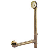 Kingston Brass DTT2167 16" Bathtub Waste and Overflow Drain, Brushed Brass