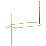 Kingston Brass ABT1040-2 End Mount Rectangular Shower Riser with Enclosure, Polished Brass