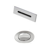 Wyndham  WCOBTTRIMUNISQPC Polished Chrome Square Bathtub Trim Kit - Pop-up Drain and Overflow Plate