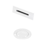 Wyndham WCOBTTRIMUNISQSW Shiny White Square Bathtub Trim Kit - Pop-up Drain and Overflow Plate