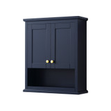 Wyndham WCV2323WCBL Avery 24 inch Wall-Mounted Bathroom Storage Cabinet in Dark Blue
