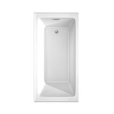 Wyndham WCBTW16030R Grayley 60 x 30 Inch Alcove Bathtub in White with Right-Hand Drain and Overflow Trim in Polished Chrome