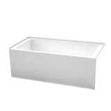 Wyndham WCBTW16030R Grayley 60 x 30 Inch Alcove Bathtub in White with Right-Hand Drain and Overflow Trim in Polished Chrome