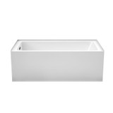 Wyndham WCBTW16030LMBTRIM Grayley 60 x 30 Inch Alcove Bathtub in White with Left-Hand Drain and Overflow Trim in Matte Black