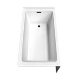 Wyndham WCBTW16032RMBTRIM Grayley 60 x 32 Inch Alcove Bathtub in White with Right-Hand Drain and Overflow Trim in Matte Black