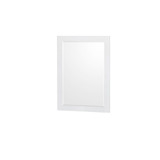 Wyndham WCS141430SWHC2UNSM24 Sheffield 30 Inch Single Bathroom Vanity in White, Carrara Cultured Marble Countertop, Undermount Square Sink, 24 Inch Mirror