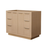 Wyndham WCF282842SLSCXSXXMXX Maroni 42 Inch Single Bathroom Vanity in Light Straw, No Countertop, No Sink