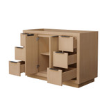 Wyndham WCF282848SLBCXSXXMXX Maroni 48 Inch Single Bathroom Vanity in Light Straw, No Countertop, No Sink, Matte Black Trim