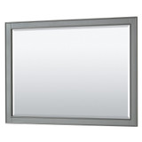 Wyndham WCS202048SKGCXSXXM46 Deborah 48 Inch Single Bathroom Vanity in Dark Gray, No Countertop, No Sink, and 46 Inch Mirror