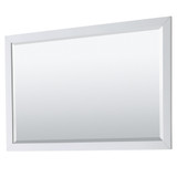 Wyndham WCV252560SWGCXSXXM58 Daria 60 Inch Single Bathroom Vanity in White, No Countertop, No Sink, 58 Inch Mirror, Brushed Gold Trim