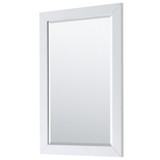 Wyndham WCV252572DWHCXSXXM24 Daria 72 Inch Double Bathroom Vanity in White, No Countertop, No Sink, and 24 Inch Mirrors