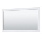 Wyndham WCV232360SWGCXSXXM58 Avery 60 Inch Single Bathroom Vanity in White, No Countertop, No Sink, 58 Inch Mirror, Brushed Gold Trim