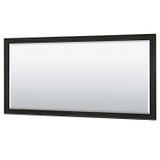 Wyndham WCS202080DDECXSXXM70 Deborah 80 Inch Double Bathroom Vanity in Dark Espresso, No Countertop, No Sinks, and 70 Inch Mirror