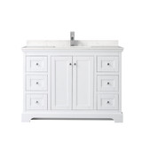 Wyndham WCV232348SWHC2UNSMXX Avery 48 Inch Single Bathroom Vanity in White, Light-Vein Carrara Cultured Marble Countertop, Undermount Square Sink, No Mirror Wyndham WCV232348SWHC2UNSMXX Avery 48 Inch Single Bathroom Vanity in White, Light-Vein Carrara Cultured Marble Countertop, Undermount Square Sink, No Mirror