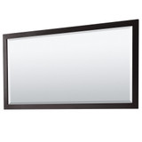 Wyndham WCV252572DDECXSXXM70 Daria 72 Inch Double Bathroom Vanity in Dark Espresso, No Countertop, No Sink, and 70 Inch Mirror