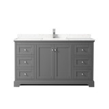 Wyndham WCV232360SKGC2UNSMXX Avery 60 Inch Single Bathroom Vanity in Dark Gray, Light-Vein Carrara Cultured Marble Countertop, Undermount Square Sink, No Mirror Wyndham WCV232360SKGC2UNSMXX Avery 60 Inch Single Bathroom Vanity in Dark Gray, Light-Vein Carrara Cultured Marble Countertop, Undermount Square Sink, No Mirror