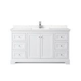 Wyndham WCV232360SWHC2UNSMXX Avery 60 Inch Single Bathroom Vanity in White, Light-Vein Carrara Cultured Marble Countertop, Undermount Square Sink, No Mirror Wyndham WCV232360SWHC2UNSMXX Avery 60 Inch Single Bathroom Vanity in White, Light-Vein Carrara Cultured Marble Countertop, Undermount Square Sink, No Mirror
