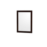 Wyndham WCS141460DESWCUNSM24 Sheffield 60 Inch Double Bathroom Vanity in Espresso, White Cultured Marble Countertop, Undermount Square Sinks, 24 Inch Mirrors