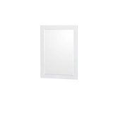 Wyndham WCS141460DWHC2UNSM24 Sheffield 60 Inch Double Bathroom Vanity in White, Carrara Cultured Marble Countertop, Undermount Square Sinks, 24 Inch Mirrors