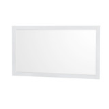 Wyndham WCS141460DWHC2UNSM58 Sheffield 60 Inch Double Bathroom Vanity in White, Carrara Cultured Marble Countertop, Undermount Square Sinks, 58 Inch Mirror