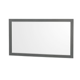 Wyndham WCS141460SKGCMUNOM58 Sheffield 60 Inch Single Bathroom Vanity in Dark Gray, White Carrara Marble Countertop, Undermount Oval Sink, and 58 Inch Mirror