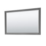 Wyndham WCV303060SKGCMUNOM56 Margate 60 Inch Single Bathroom Vanity in Dark Gray, White Carrara Marble Countertop, Undermount Oval Sink, and 56 Inch Mirror