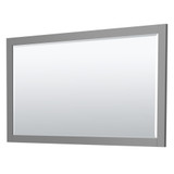 Wyndham WCF292960DKGCMUNSM58 Miranda 60 Inch Double Bathroom Vanity in Dark Gray, White Carrara Marble Countertop, Undermount Square Sinks, Brushed Nickel Trim, 58 Inch Mirror