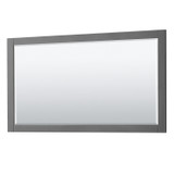 Wyndham WCV232360SKGCMUNOM58 Avery 60 Inch Single Bathroom Vanity in Dark Gray, White Carrara Marble Countertop, Undermount Oval Sink, and 58 Inch Mirror